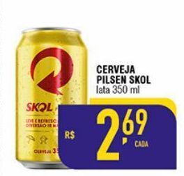 Mercantil Rodrigues Cerveja skol 350ml oferta