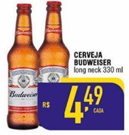 Mercantil Rodrigues Cerveja budweiser 330ml oferta