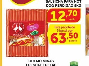 Roldão Salsicha para hot dog perdigão 5kg oferta