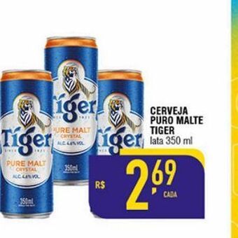 Mercantil Rodrigues Cerveja puro malte tiger 350ml oferta
