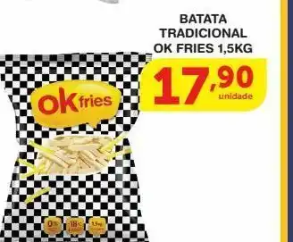 Roldão Batata tradicional ok fries 1.5 kg oferta