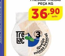 Roldão Queijo minas frescal trelac peça kg oferta