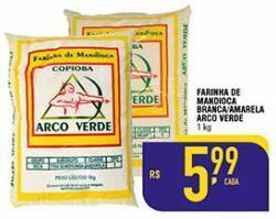 Mercantil Rodrigues Farinha de mandioca branca/amarela arco verde kg oferta