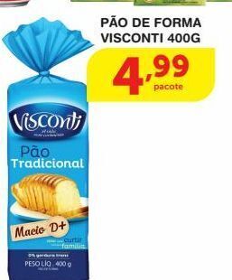 Roldão Pão de forma visconti 400g oferta