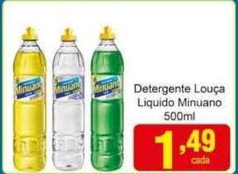 Rossi Supermercado Detergente Louca Liquido Minuano 500ml oferta