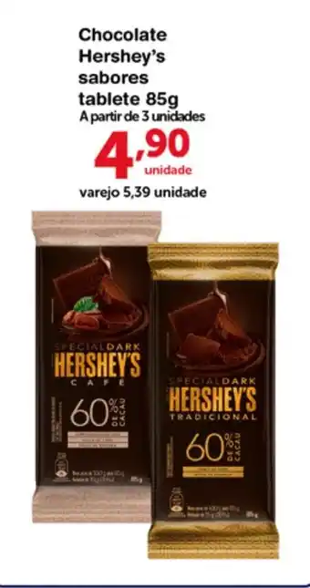 Roldão Chocolate Hershey's sabores tablete 85g oferta