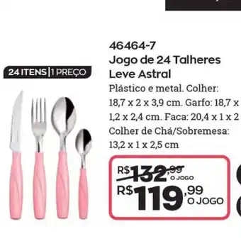 Jogo de 24 talheres leve astral