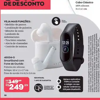 Smartband com fone de ouvido