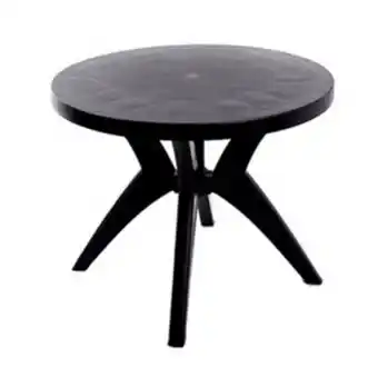 Comjol Mesa redonda deluxe preta forte plástico oferta