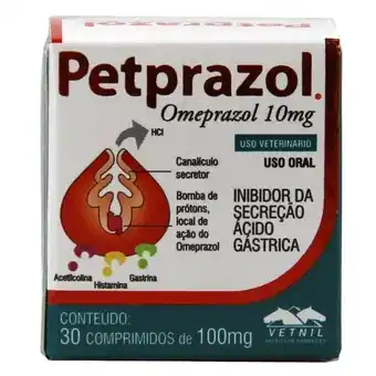 Pão de Açúcar Petprazol 10mg 30 comprimidos vetnil cães e gatos oferta