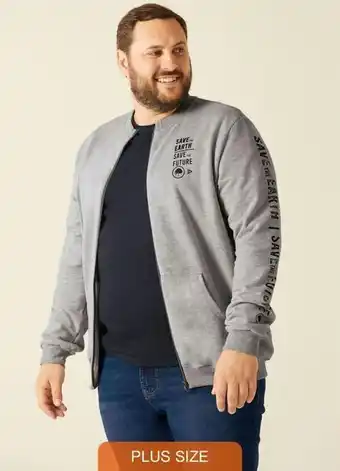 Posthaus Malwee plus - jaqueta cinza bomber save the earth oferta