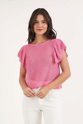 Opção Jeans Malha saline rosa oferta