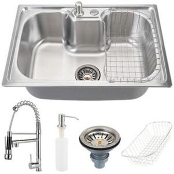 Leroy Merlin Cuba para cozinha com acessórios carajás e torneira misturador monocomando gourmet munim pingoo.casa oferta
