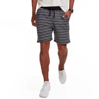 C&A Bermuda masculina brohood moletom listrado preto oferta