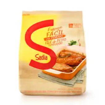Supermercados Pague Menos Frango filé de peito sadia temperado assa fácil 700g oferta