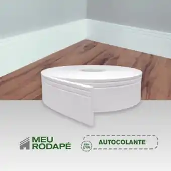 Leroy Merlin Rodapé eva autocolante flexível 10cm x 1cm - 33 metros ref rp07 oferta