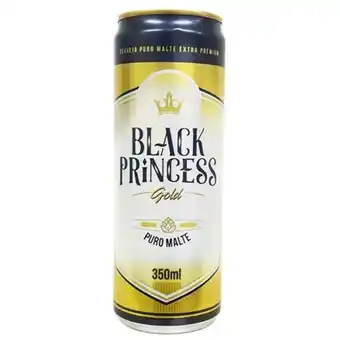 Supermercados Andreazza Cerveja premium puro malte gold black princess lata 350ml oferta