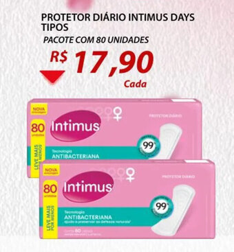 Protetor Diário Intimus Days Tipos 80 unidades