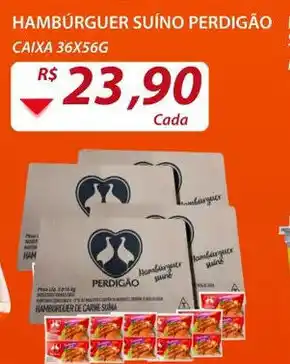 Assaí Atacadista Hamburguer suino Perdigão 36x56g oferta