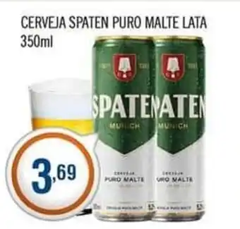 Central Supermercados Cerveja Spaten Puro Malte lata 350ml oferta