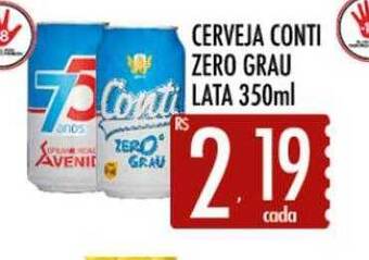 Supermercados Avenida Cerveja conti zero grau oferta
