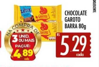 Chocolate garoto barra