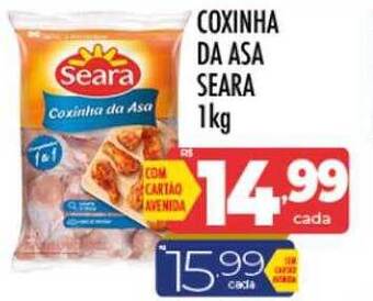 Supermercados Avenida Coxinha da asa seara oferta
