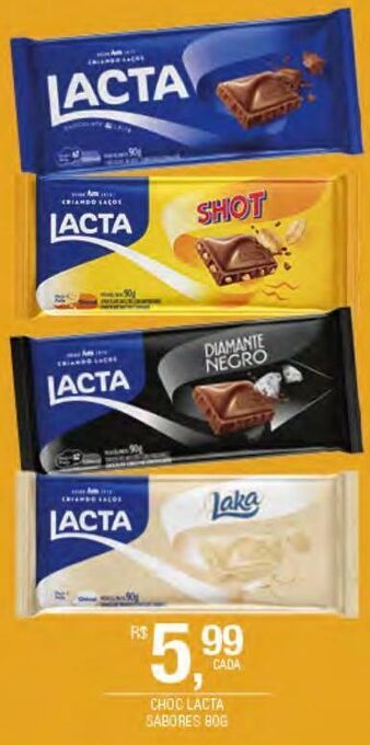 DB Supermercados Chocolate lacta 80g oferta