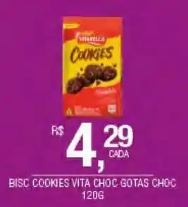 DB Supermercados Biscoito cookies vitarella chocolate gotas 120g oferta