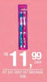 DB Supermercados Kit escova dental ult massage 2un oferta