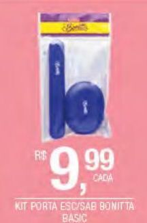 DB Supermercados Kit porta escova de dente bonitta basic oferta
