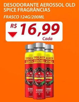 Assaí Atacadista Desodorante Aerossol Old Spice Frag. 124g/200ml oferta