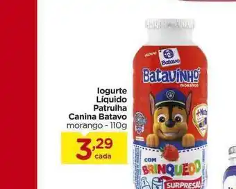 Carrefour Iogurte Líquido Patrulha Canina Batavo 110g oferta