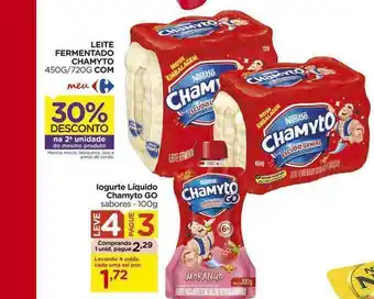 Carrefour Iogurte Líquido Chamyto Go Leve 4 Pague 3 100g oferta