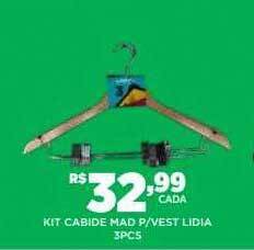 DB Supermercados Kit cabide mad p vest lidia 3pcs oferta