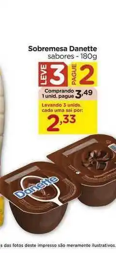 Carrefour Bairro Sobremesa Danette Leve 3 Pague 2 180g oferta