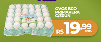 DB Supermercados Ovos BCO Primavera c/30un oferta
