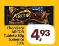 Chocolate Arcor Tablete 80g Somente 53%