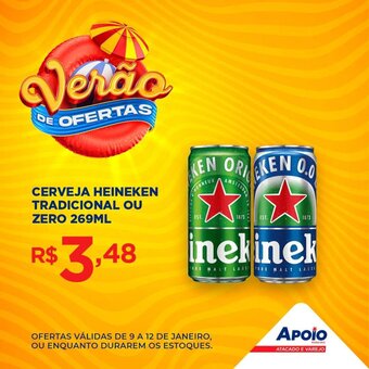 Apoio Mineiro Cerveja Heineken Tradicional ou Zero 269ml oferta