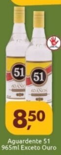 Supermercados Nori Aguardente 51 965ml Exceto Ouro oferta
