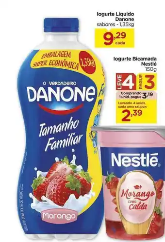 Carrefour Bairro Iogurte Líquido Danone Iogurte Bicamada Nestlé Leve 4 Pague 3 150g oferta