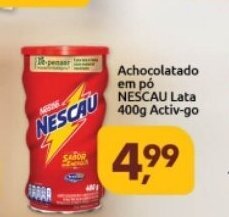 Supermercados Nori Achocolatado em Po Nescau lata 400g Activ-go oferta