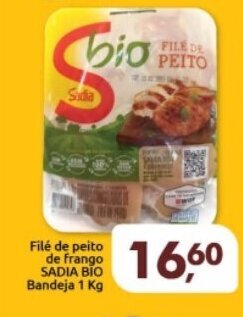 Supermercados Nori File de peito de frango Sadia Bio Bandeja 1kg oferta