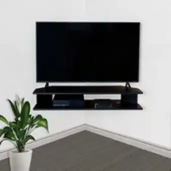Novo Mundo Rack suspenso para tv de até 50” aparador bancada estante de canto preto oferta