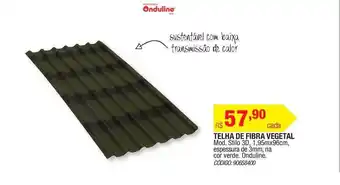 Telha De Fibra Vegetal Mod. Stilo 3d Onduline