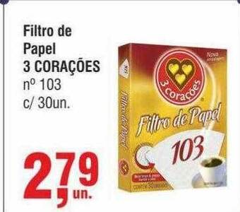 Higa Atacado Filtro de papel 3 corações oferta