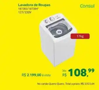 Quero Quero Consul lavadora de roupas oferta