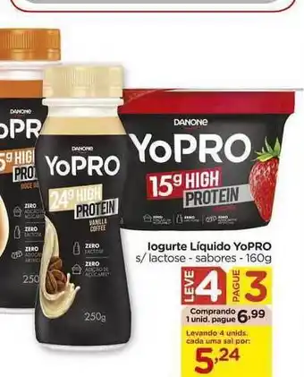 Carrefour Iogurte Líquido Yopro Leve 4 Pague 3 160g oferta