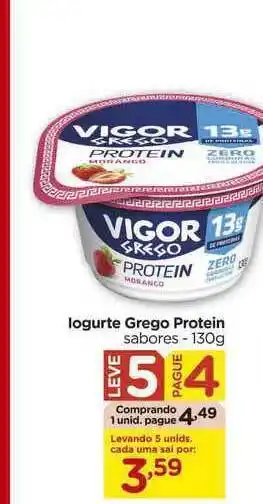 Carrefour Iogurte Grego Protein Leve 5 Pague 4 130g oferta