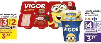 Carrefour Iogurte Líquido Vigor Mix Leve 4 Pague 3 360g oferta